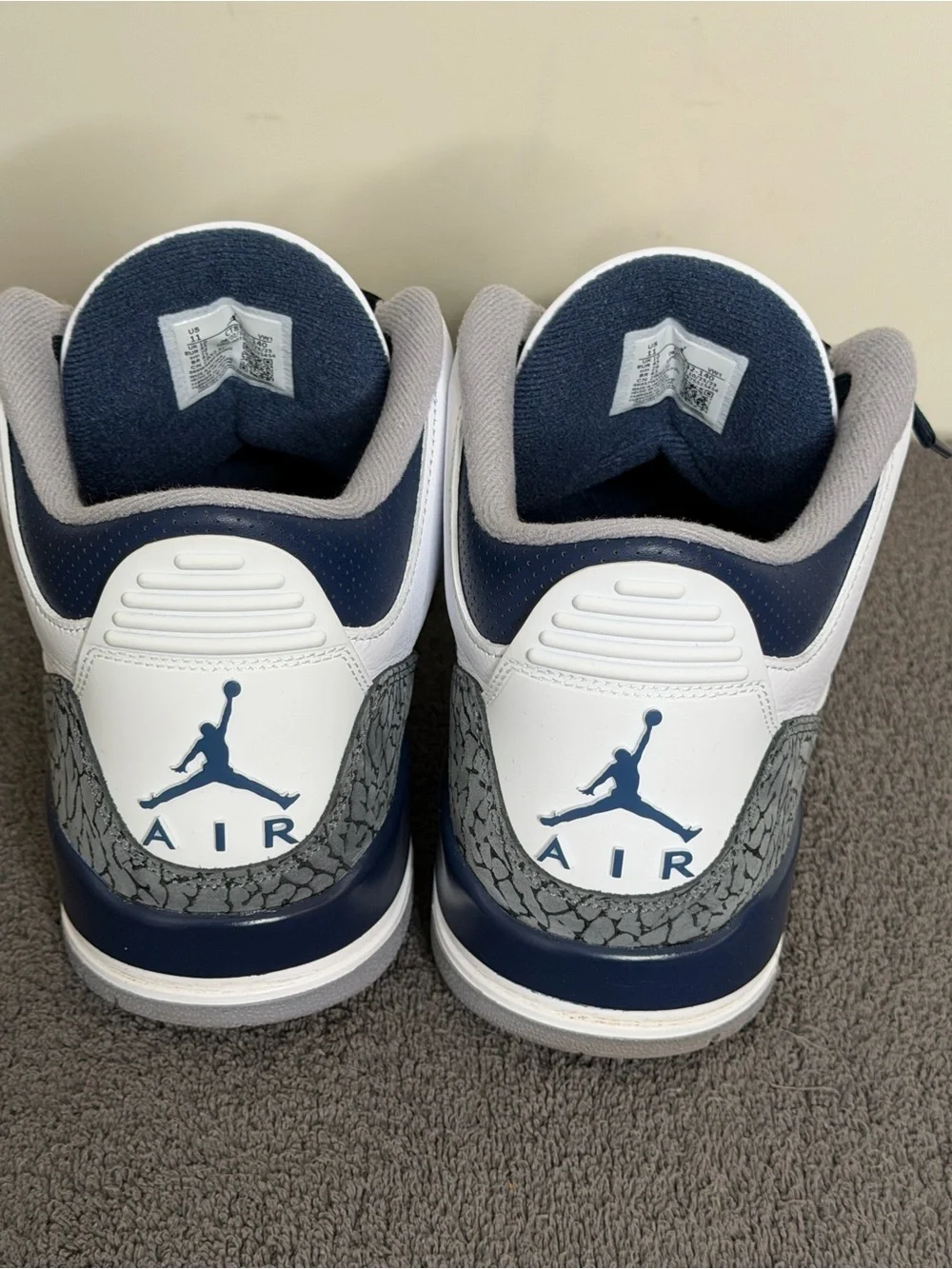 Air Jordan 3 Retro Midnight Navy 2023 Men’s size 11
